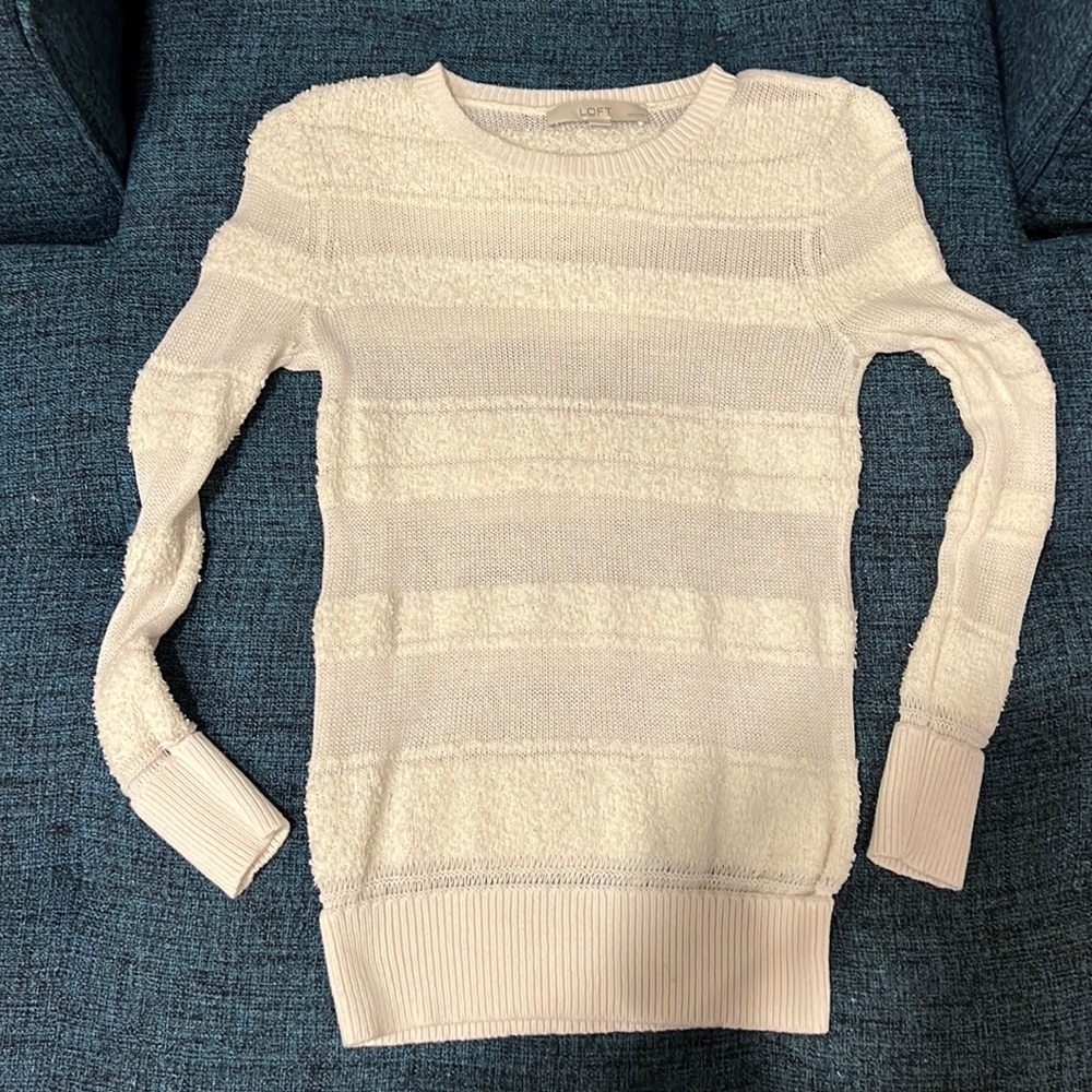 Knit white sweater